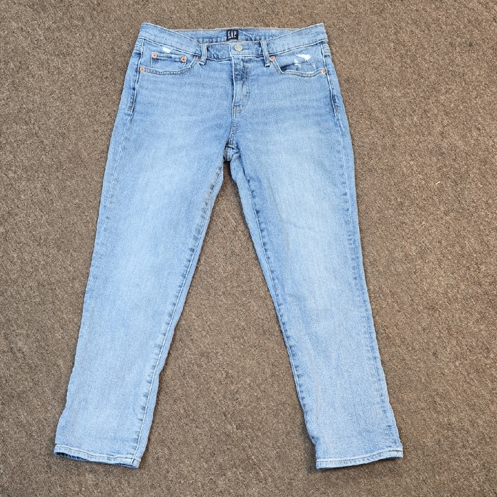 GAP Women's Straight Leg Best Girlfriend Jeans in Light Blue